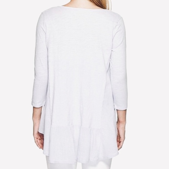 Mododoc Ruffle Hem 3/4 Tunic Size S - Picture 2 of 7